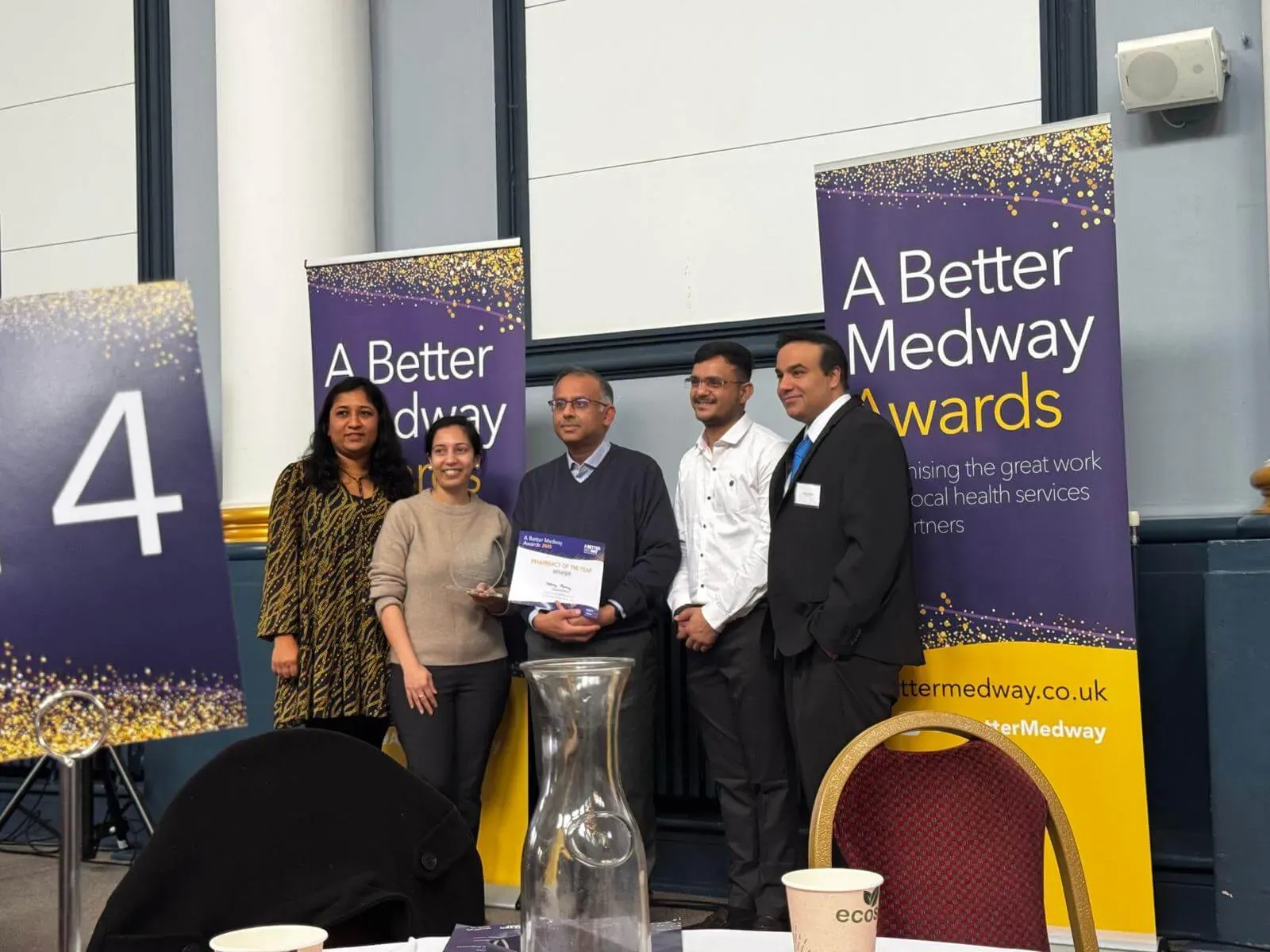 Medway Pharmacy team at the Better Medway Awards 2025